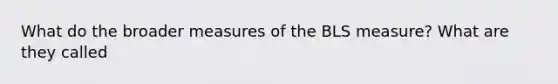 What do the broader measures of the BLS measure? What are they called