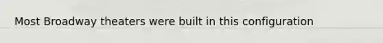 Most Broadway theaters were built in this configuration