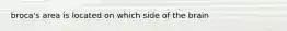 broca's area is located on which side of the brain