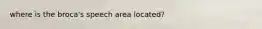 where is the broca's speech area located?