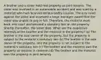 A brother and a sister held real property as joint tenants. The sister was involved in an automobile accident and was sued by a motorist who had received serious bodily injuries. The jury ruled against the sister and assessed a large damages award that the sister was unable to pay in full. Therefore, the motorist went back into court and secured a statutory lien on the property. Shortly thereafter, the sister died. What are the respective interests of the brother and the motorist in the property? (a) The brother is the sole owner of the property, but the property is subject to the motorist's statutory lien (b) The brother is the sole owner of the property, and the property is not subject to the motorist's statutory lien (c) The brother and the motorist own the property as tenants in common (d) The brother and the motorist own the property in joint tenancy