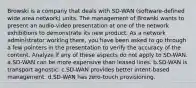 Browski is a company that deals with SD-WAN (software-defined wide area network) units. The management of Browski wants to present an audio-video presentation at one of the network exhibitions to demonstrate its new product. As a network administrator working there, you have been asked to go through a few pointers in the presentation to verify the accuracy of the content. Analyze if any of these aspects do not apply to SD-WAN. a.SD-WAN can be more expensive than leased lines. b.SD-WAN is transport agnostic. c.SD-WAN provides better intent-based management. d.SD-WAN has zero-touch provisioning.