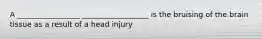 A _________________ __________________ is the bruising of the brain tissue as a result of a head injury