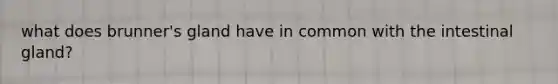what does brunner's gland have in common with the intestinal gland?