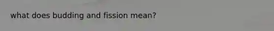 what does budding and fission mean?