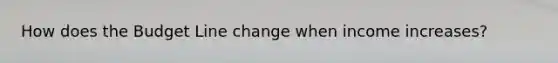 How does the Budget Line change when income increases?