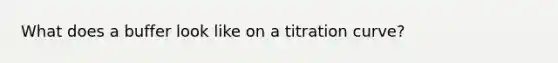 What does a buffer look like on a titration curve?