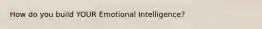 How do you build YOUR Emotional Intelligence?