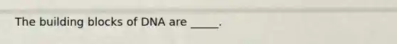 The building blocks of DNA are _____.