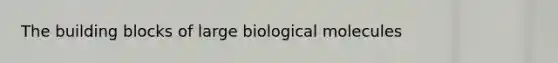 The building blocks of large biological molecules