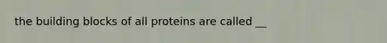 the building blocks of all proteins are called __