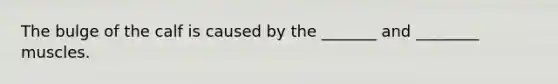 The bulge of the calf is caused by the _______ and ________ muscles.
