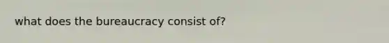 what does the bureaucracy consist of?