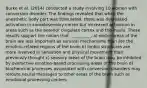 Burke et al. (2014) conducted a study involving 10 women with conversion disorder. The findings revealed that when the anesthetic body part was stimulated, there was decreased activation in somatosensory cortex but increased activation in areas such as the anterior cingulate cortex and the insula. These results support the notion that __________. a) motor areas of the brain are less important as survival mechanisms than are the emotion-related regions of the brain b) limbic structures are more involved in sensation and physical movement than previously thought c) sensory areas of the brain may be inhibited by overactive emotion-based processing areas of the brain d) biochemical processes associated with conversion disorders may reroute neural messages to other areas of the brain such as emotional processing centers