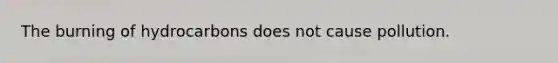 The burning of hydrocarbons does not cause pollution.