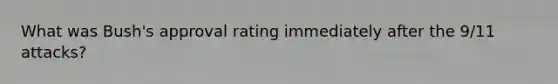 What was Bush's approval rating immediately after the 9/11 attacks?
