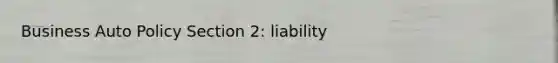 Business Auto Policy Section 2: liability