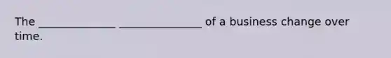 The ______________ _______________ of a business change over time.