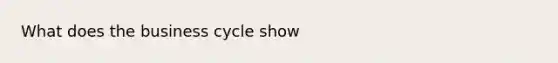 What does the business cycle show