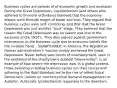 Business cycles are periods of of economic growth and recession. During the Great Depression, Liquidationism (and others who adhered to financial orthodoxy) believed that the economy always went through stages of boom and bust. They argued that business cycles were self- correcting, and that that the Great Depression was just another "bust" stage. They believed that the reason the Great Depression was so severe was due to the excesses of the 1920's. They also argued against government intervention in the business cycle due to economic beliefs like the invisible hand. - SIGNIFICANCE: In America, the Republican Hoover administration's inaction simply worsened the Great Depression. Never before seen levels of unemployment, seen in the existence of the shantytowns dubbed "Hoovervilles", is an example of how severe the depression was. In a global context, those believing in letting business cycles run their course and adhering to the Gold Standard led to the rise of either Social Democratic (reliant on countercyclical demand management) or Autarkic- Autocratic (protectionist) responses to the downturn.