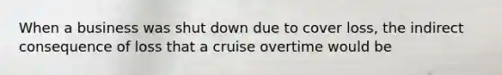 When a business was shut down due to cover loss, the indirect consequence of loss that a cruise overtime would be