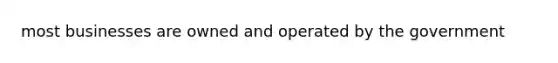 most businesses are owned and operated by the government