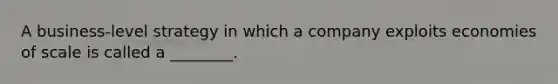 A business-level strategy in which a company exploits economies of scale is called a ________.