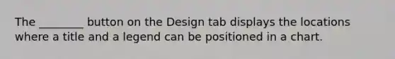 The ________ button on the Design tab displays the locations where a title and a legend can be positioned in a chart.