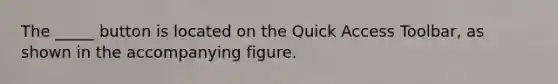 The _____ button is located on the Quick Access Toolbar, as shown in the accompanying figure.