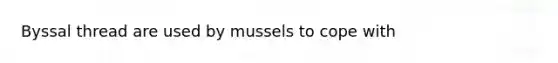 Byssal thread are used by mussels to cope with