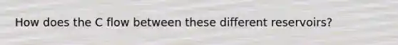 How does the C flow between these different reservoirs?