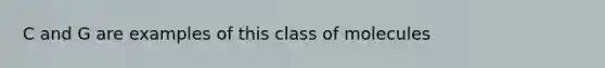 C and G are examples of this class of molecules