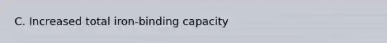 C. Increased total iron-binding capacity