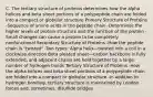 C. The tertiary structure of proteins determines how the alpha helices and beta sheet portions of a polypeptide chain are folded into a compact or globular structure Primary Structure of Proteins -Sequence of amino acids in the peptide chain -Determines the higher levels of protein structure and the function of the protein -Small changes can cause a protein to be completely nonfunctional Secondary Structure of Proteins -How the peptide chain is "twisted" -Two types: Alpha helix—twisted into a coil in a clockwise direction Beta pleated sheet—carbon backbone is fully extended, and adjacent chains are held together by a large number of hydrogen bonds Tertiary Structure of Proteins -How the alpha helices and beta sheet portions of a polypeptide chain are folded into a compact or globular structure -In addition to hydrogen bonding, tertiary structure is maintained by London forces and, sometimes, disulfide bridges