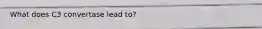 What does C3 convertase lead to?