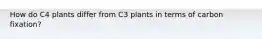 How do C4 plants differ from C3 plants in terms of carbon fixation?