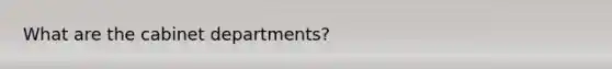 What are the cabinet departments?