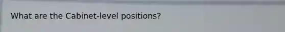 What are the Cabinet-level positions?