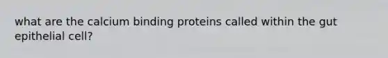 what are the calcium binding proteins called within the gut epithelial cell?