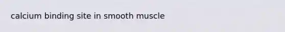 calcium binding site in smooth muscle