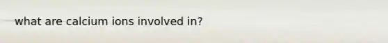 what are calcium ions involved in?