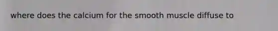 where does the calcium for the smooth muscle diffuse to