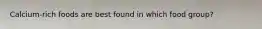 Calcium-rich foods are best found in which food group?