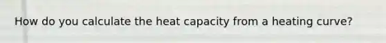 How do you calculate the heat capacity from a heating curve?