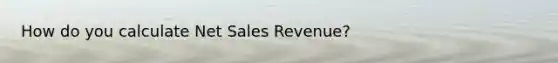 How do you calculate Net Sales Revenue?