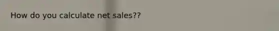 How do you calculate <a href='https://www.questionai.com/knowledge/ksNDOTmr42-net-sales' class='anchor-knowledge'>net sales</a>??