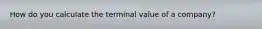 How do you calculate the terminal value of a company?