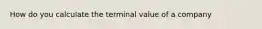 How do you calculate the terminal value of a company