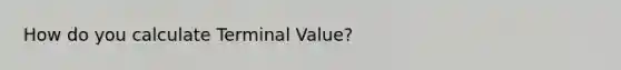 How do you calculate Terminal Value?