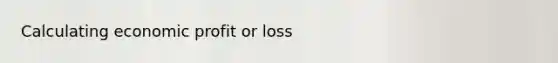 Calculating economic profit or loss